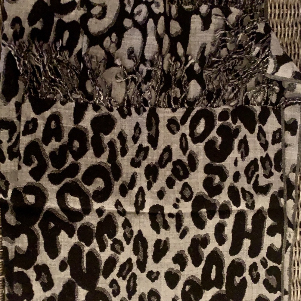Large coach leopard print scarf